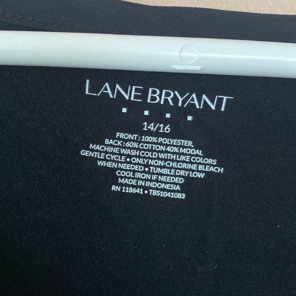 Lane Bryant Black knit back blouse - Picture 2 of 4